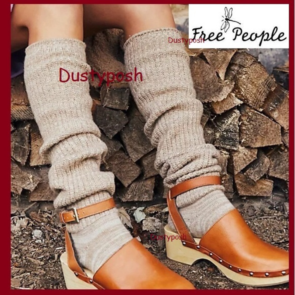 Free People Bulky Over The Knee Socks Boot Thigh Long Ribbed OTK Cozy Vintage - Picture 2 of 15